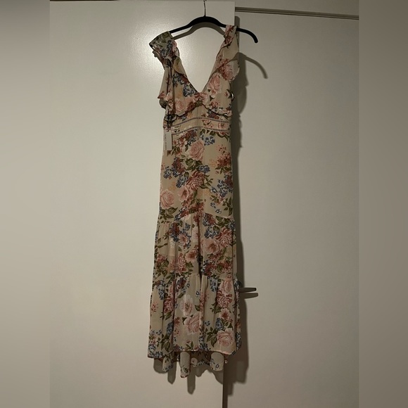 FLORET STUDIOS Floral Cold Shoulde Ruffle Maxi Dress - Picture 5 of 5